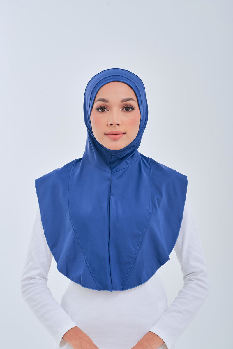 Maxi Swim Hijab - Steel Blue
