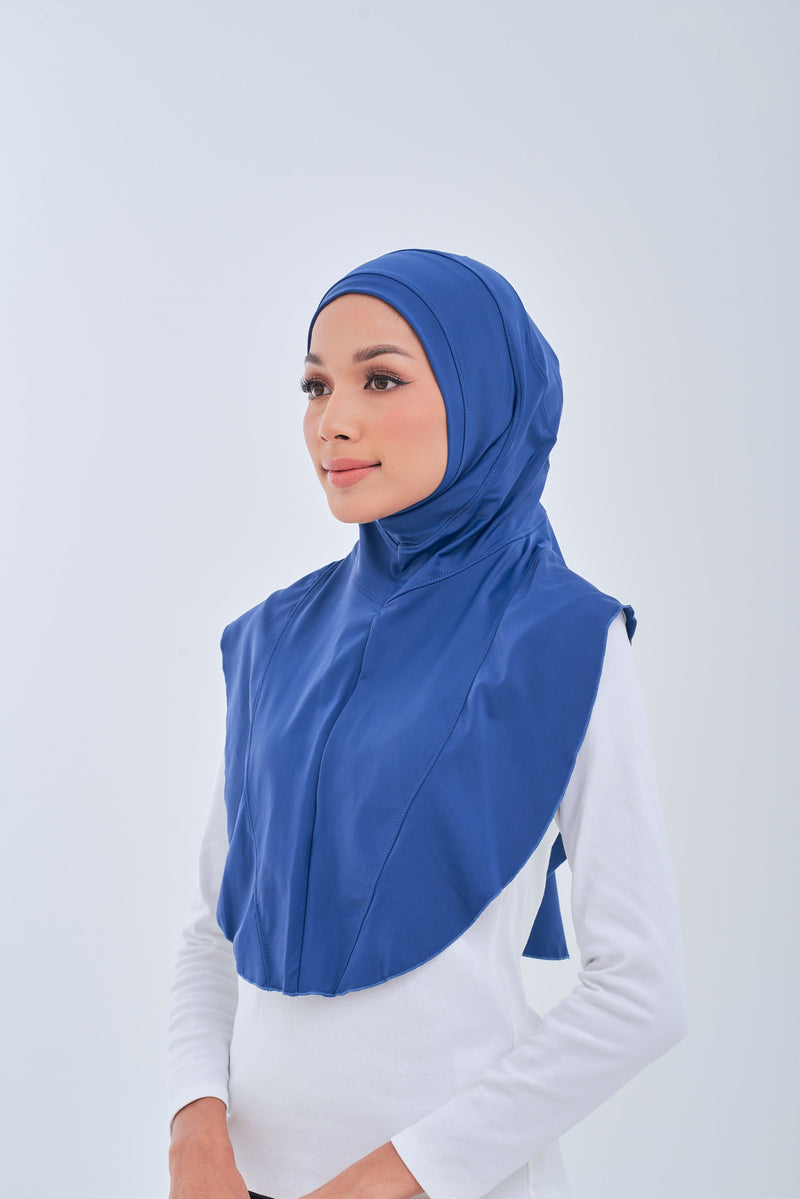 Maxi Swim Hijab - Steel Blue