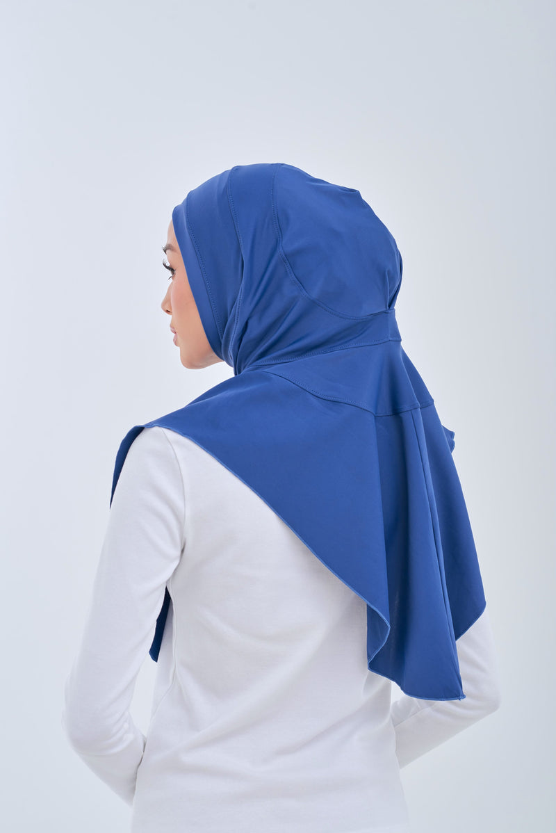 Maxi Swim Hijab - Steel Blue