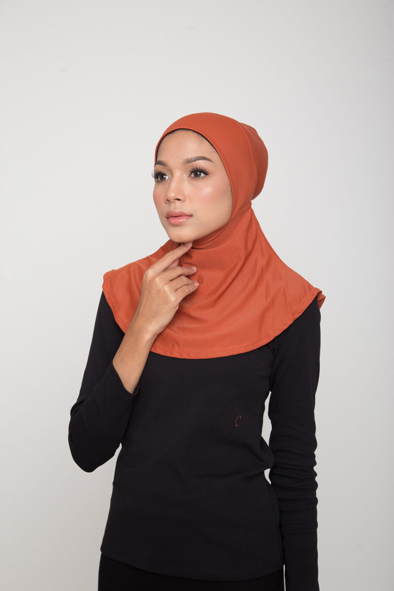 Swim Hijab (CLEARANCE) - Burnt Orange