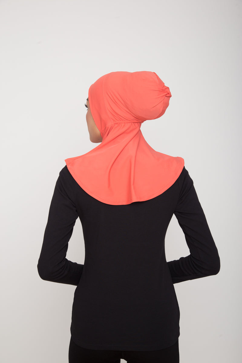 Swim Hijab (CLEARANCE) - Coral Pink
